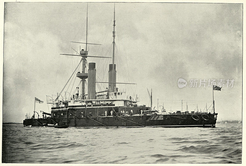 维多利亚时代的军舰，HMS Nile(1888)是一艘特拉法加级铁甲战舰
